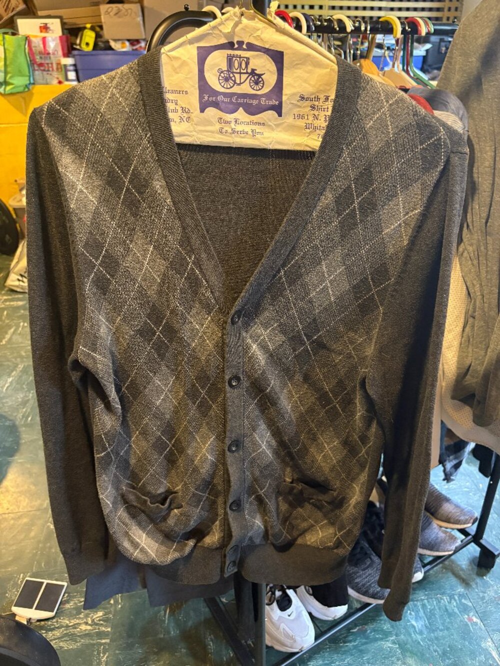 Merona Argyle Cardigan Men's M